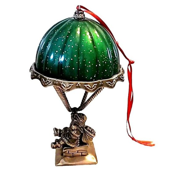 Lenox Other - Lenox Santas Arrival Green Hot Air Balloon Stieff Pewter Ornament 2nd Edition